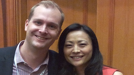 (l-r) Adam Koooloski, IBM Distinguished Engineer and CTO, Cloudant, an IBM company and Inhi Cho Suh, VP, IBM Big Data, Integration and Governance after Fireside Chat; an inside look at building and using Watson Analytics at the ongoing insight 2014 in Las Vegas, USA yesterday